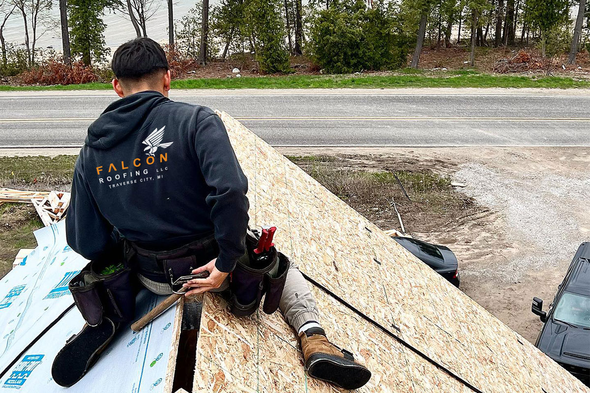 Construction Worker on a Roof