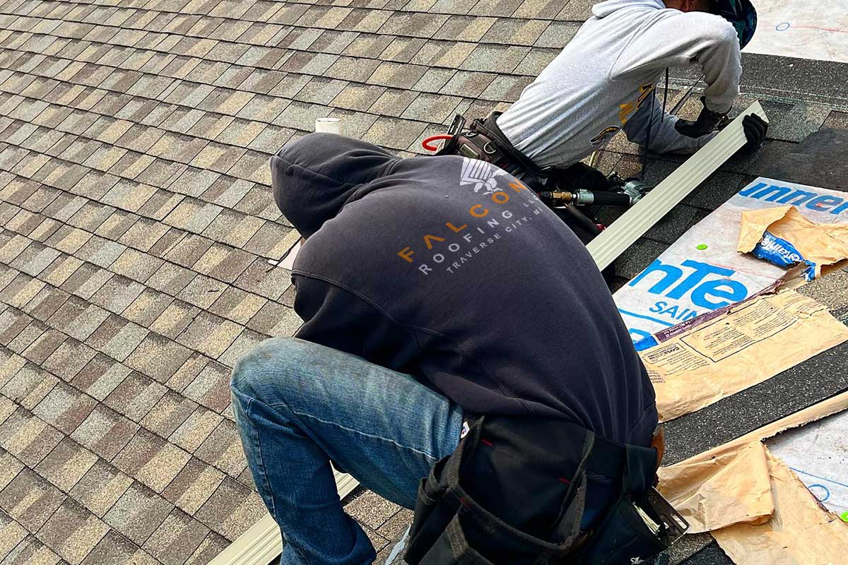 Construction Workers on a Roof