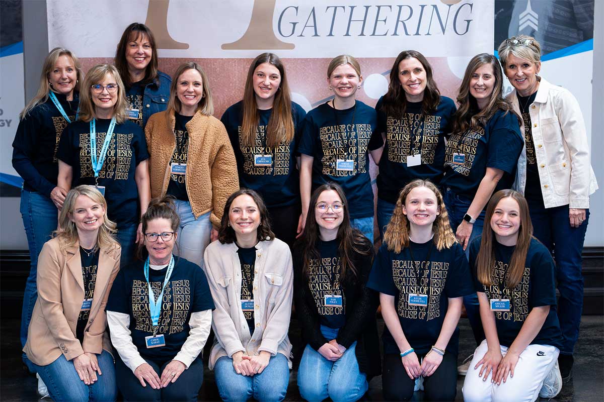 Church group wearing t-shirts