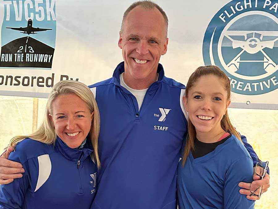 YMCA staff members in matching shirts