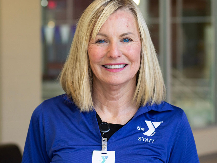 YMCA Staff Member wearing an embroidered shirt